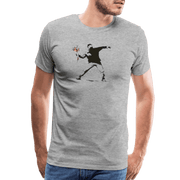 Banksy Flower Thrower Artwork T-Shirt-3