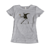 Banksy Flower Thrower Artwork T-Shirt-8