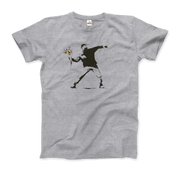 Banksy Flower Thrower Artwork T-Shirt-6
