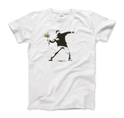 Banksy Flower Thrower Artwork T-Shirt-5