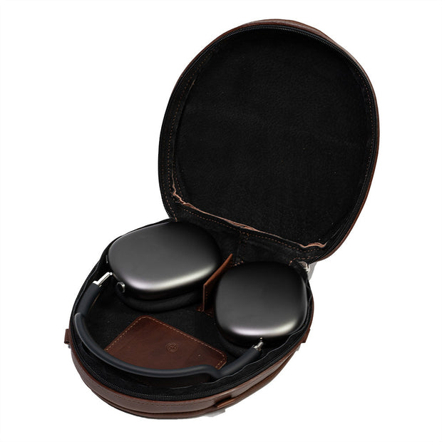 Leather Case for AirPods Max (Mahogany)-1